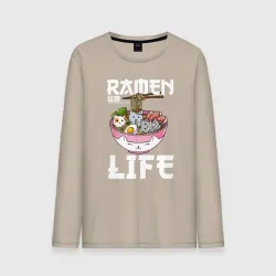 Мужской лонгслив хлопок Ramen life
