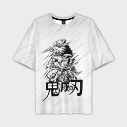 Мужская футболка oversize 3D Иноске Хашибира Kimetsu no Yaiba
