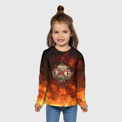 Детский лонгслив 3D Path of Exile Logo Путь изгнанника Лого - фото 2