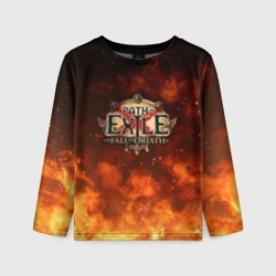 Детский лонгслив 3D Path of Exile Logo Путь изгнанника Лого