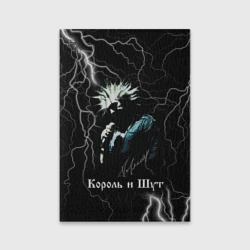 Обложка для паспорта матовая кожа Король и Шут: молния