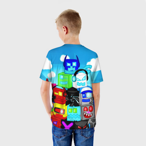 Детская футболка 3D Geometry Dash геометри Даш, цвет 3D печать - фото 4