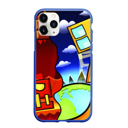 Чехол для iPhone 11 Pro Max матовый Geometry Dash геометри Даш