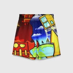 Детские спортивные шорты 3D Geometry Dash геометри Даш