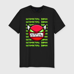 Мужская футболка хлопок Slim Geometry Dash геометри Даш