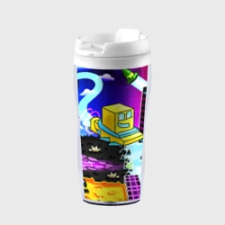 Термокружка-непроливайка Geometry Dash геометри Даш