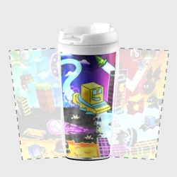 Термокружка-непроливайка Geometry Dash геометри Даш - фото 2