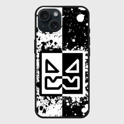 Чехол силиконовый для Apple iPhone 15 матовый Geometry Dash геометри Даш