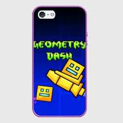 Чехол для iPhone 5/5S матовый Geometry Dash геометри Даш