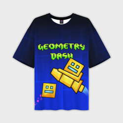 Мужская футболка oversize 3D Geometry Dash геометри Даш