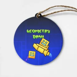 Деревянная игрушка круг Geometry Dash геометри Даш