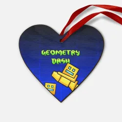 Деревянная игрушка Сердце Geometry Dash геометри Даш