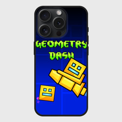 Чехол силиконовый для Apple iPhone 15 Pro матовый Geometry Dash геометри Даш