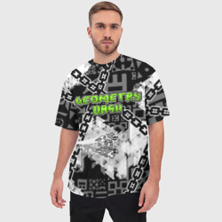 Мужская футболка oversize 3D Geometry Dash - фото 2