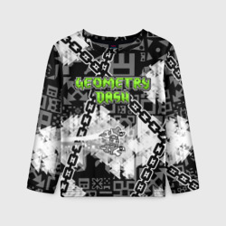 Детский лонгслив 3D Geometry Dash - chains