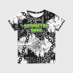Детская футболка 3D Geometry Dash - chains