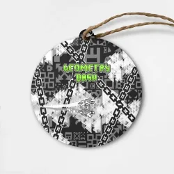 Деревянная игрушка круг Geometry Dash - chains