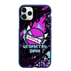 Чехол для iPhone 11 Pro Max матовый Geometry Dash angry smiley face