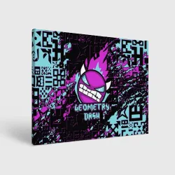 Холст прямоугольный Geometry Dash angry smiley face