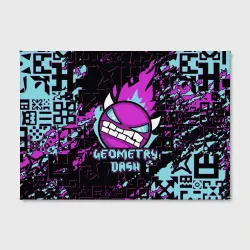 Холст прямоугольный Geometry Dash angry smiley face - фото 2