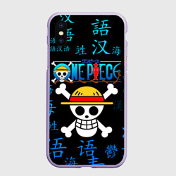 Чехол для iPhone XS Max матовый One piece Ван Пис иероглиф