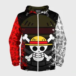 Мужская ветровка 3D One piece Ван Пис череп