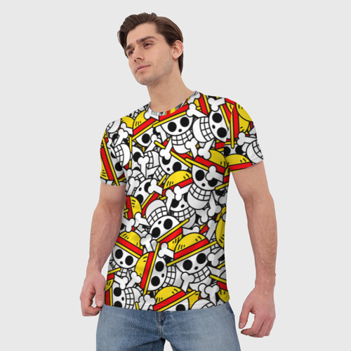 Мужская футболка 3D с принтом ONE PIECE / ВАН ПИС / УЗОР, фото на моделе #1