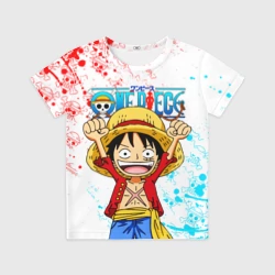 Детская футболка 3D One piece Ван Пис glitch