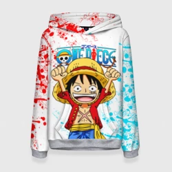 Женская толстовка 3D One piece Ван Пис glitch