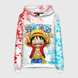 Мужская толстовка 3D One piece Ван Пис glitch