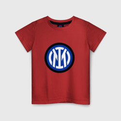 Детская футболка хлопок Интер логотип 2021