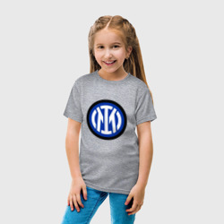 Детская футболка хлопок Интер логотип 2021 - фото 2
