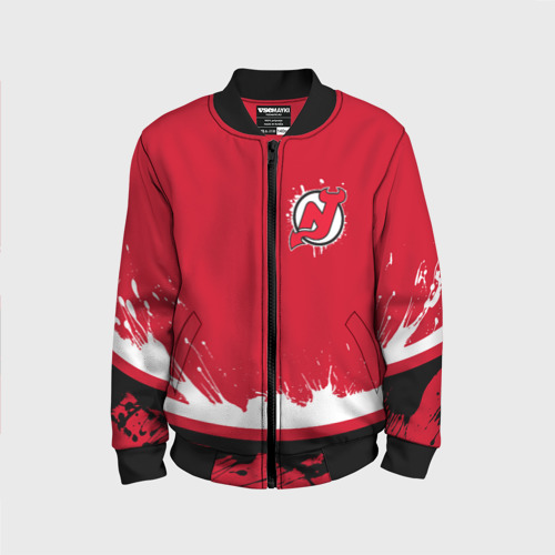 Детский бомбер 3D New Jersey Devils Ink, цвет черный