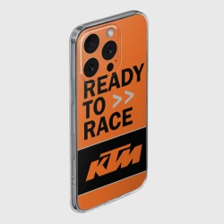 Чехол для iPhone 16 Pro силиконовый с защитой камеры KTM ready to race - фото 2