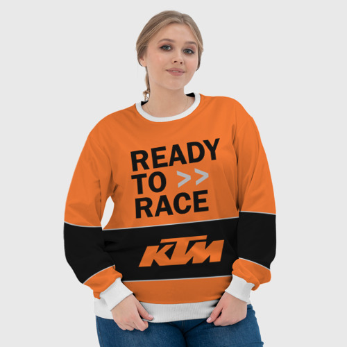 Женский свитшот 3D KTM ready to race, цвет 3D печать - фото 6