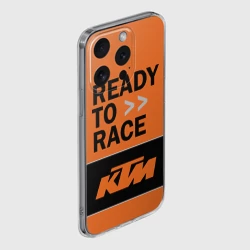 Чехол для iPhone 15 Pro силиконовый с защитой камеры KTM ready to race - фото 2