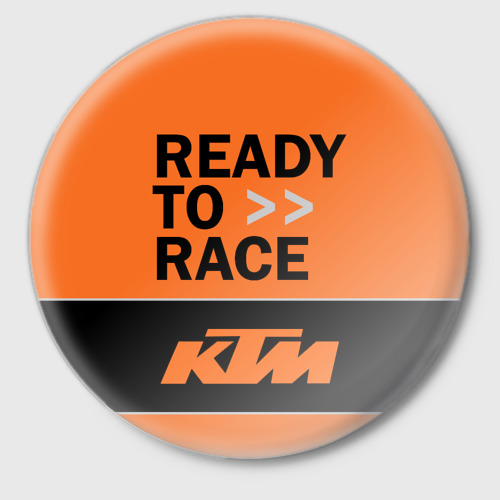 Значок KTM ready to race, цвет белый