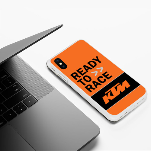 Чехол для iPhone XS Max матовый с принтом KTM | READY TO RACE (Z), фото #5