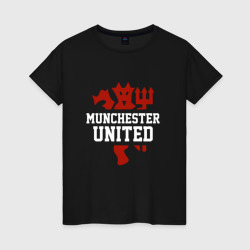 Женская футболка хлопок Manchester United Red Devils