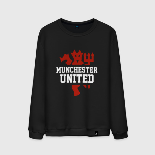 Мужской свитшот хлопок Manchester United Red Devils, цвет черный