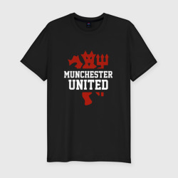 Мужская футболка хлопок Slim Manchester United Red Devils