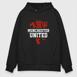 Мужское худи Oversize хлопок Manchester United Red Devils