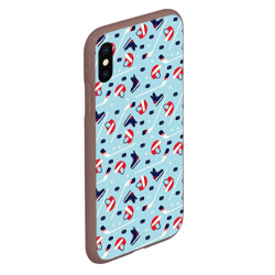 Чехол для iPhone XS Max матовый Hockey Pattern - фото 2