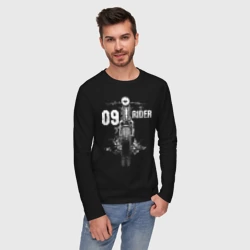 Мужской лонгслив хлопок Винтажный мотоцикл - фото 2