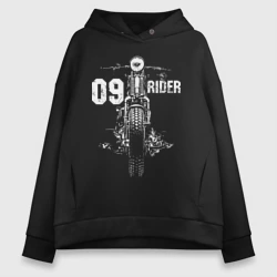 Женское худи Oversize хлопок Винтажный мотоцикл