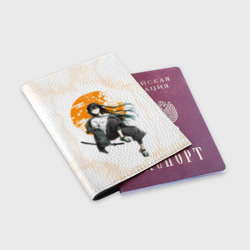 Обложка для паспорта матовая кожа Муичиро Токито Kimetsu no Yaiba - фото 2