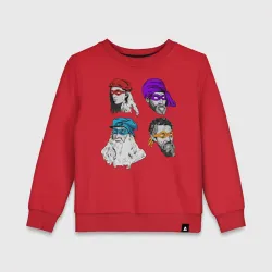 Детский свитшот хлопок Художники Лео Раф Мики Донни