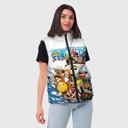 Женский жилет утепленный 3D One piece Ван Пис море - фото 2