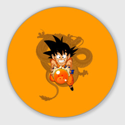 Круглый коврик для мышки Kid Goku