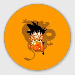 Круглый коврик для мышки Kid Goku
